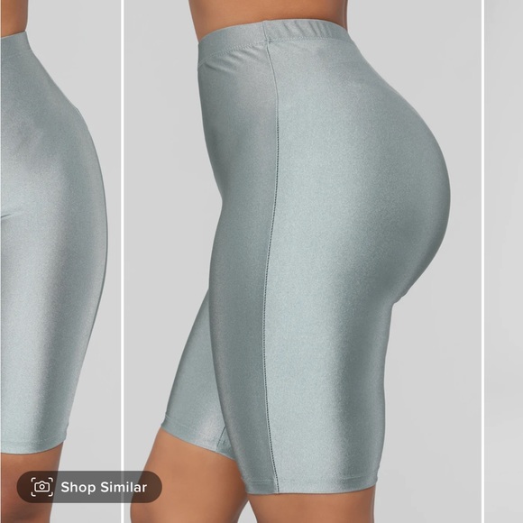 Curves For Days Biker Shorts -Silver - Picture 4 of 8